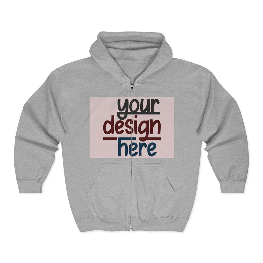 Customizable Gildan 18600 Unisex Heavy Blend Full Zip Hoodie