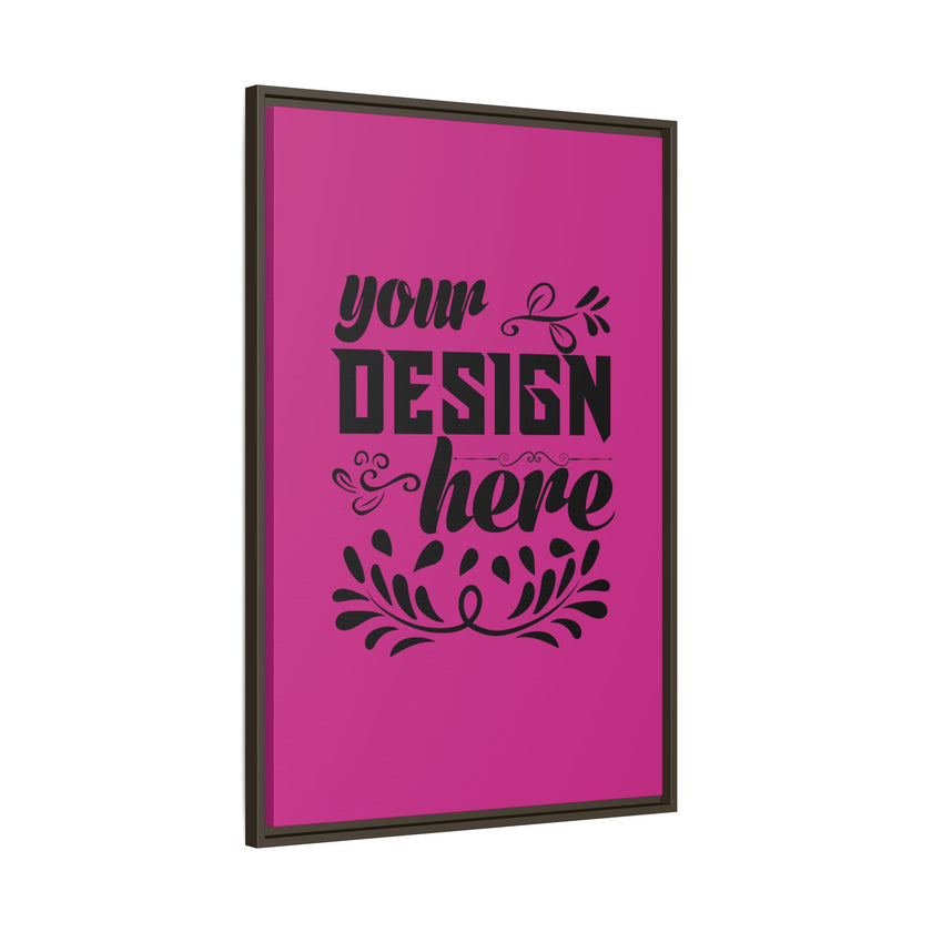 Customizable Framed Matte Canvas Print with Pinewood Frame Sawtooth Hanger