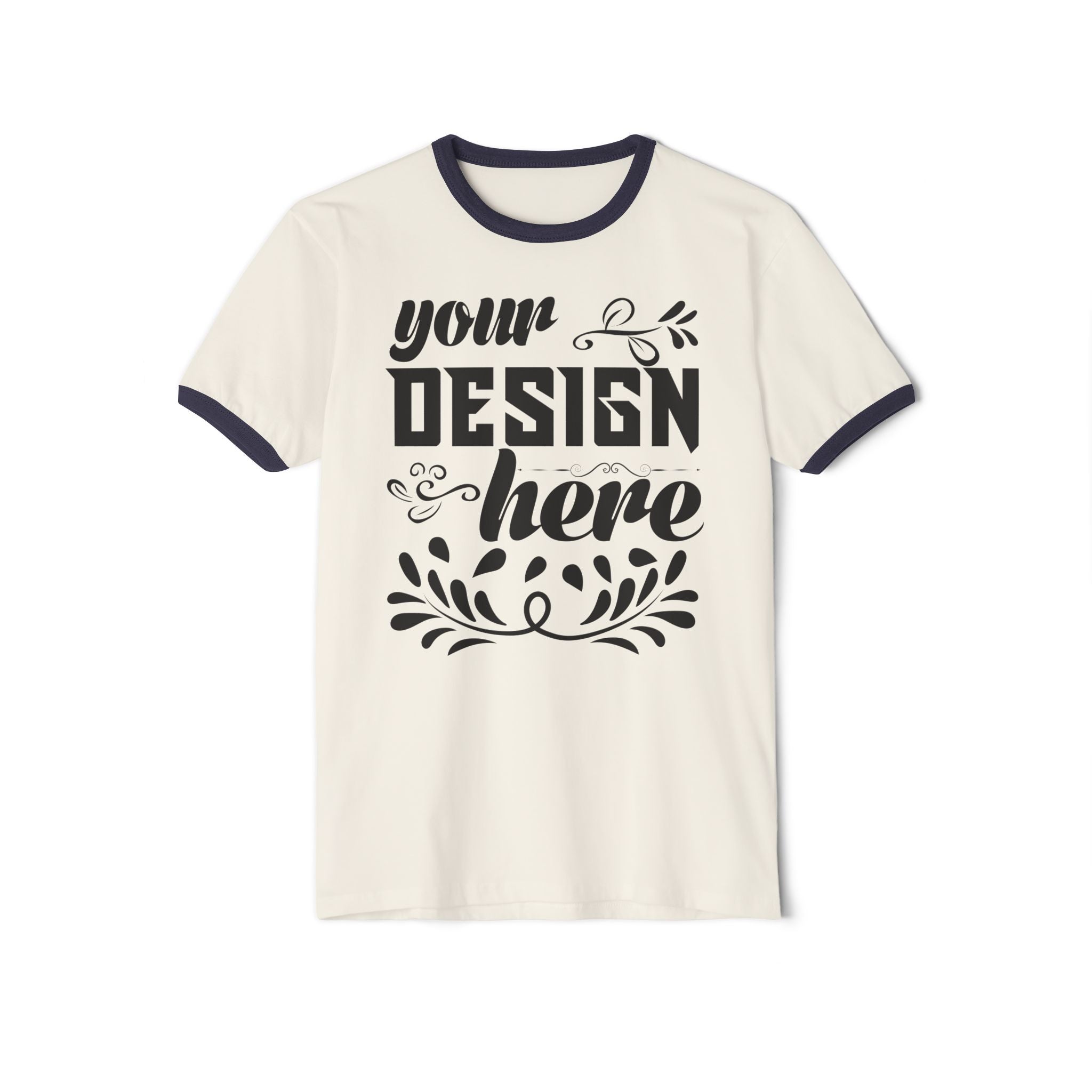 Customizable Next Level 3604 Unisex Cotton Ringer T-Shirt Classic