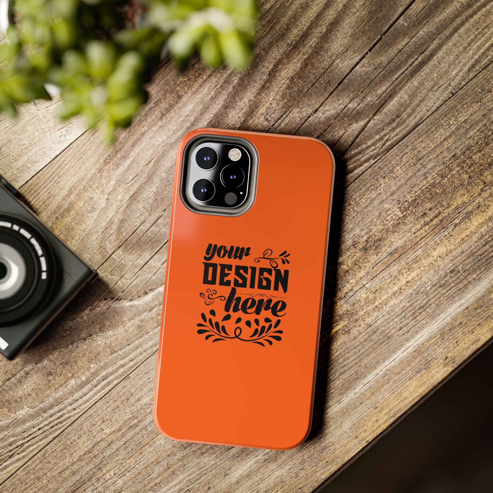 Customizable Tough Phone Case Glossy Dual Layer Wireless Charging