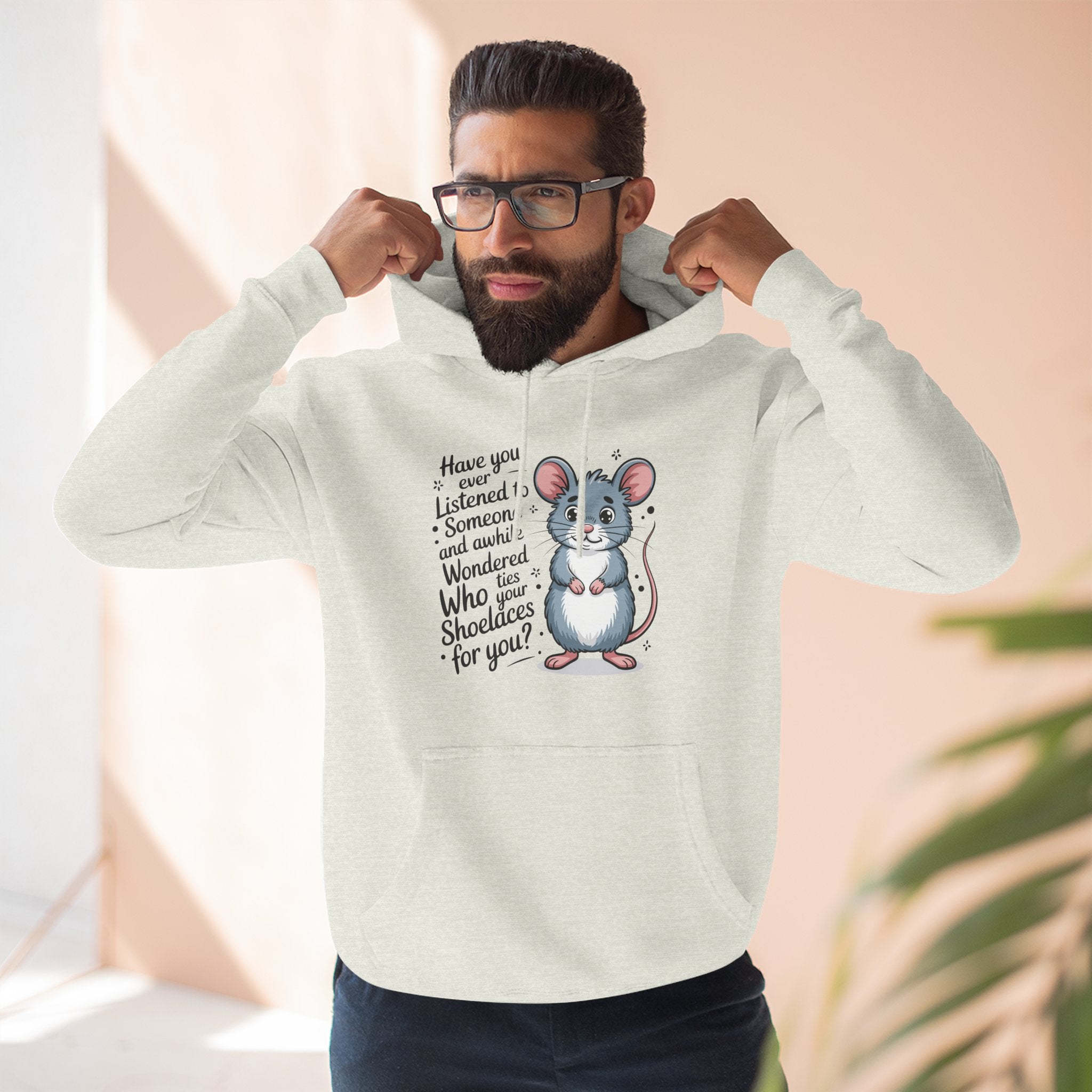 Lane Seven LS14001 Fleece Hoodie | Mouse Graphic Print