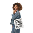 Customizable Canvas Tote Bag With 5 Color Strap Options All Over Print