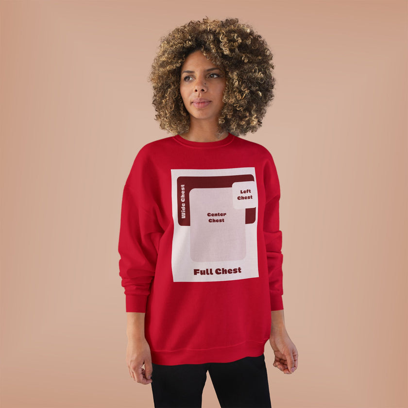 Customizable Unisex Hanes P160 EcoSmart Crewneck Sweatshirt Custom Print