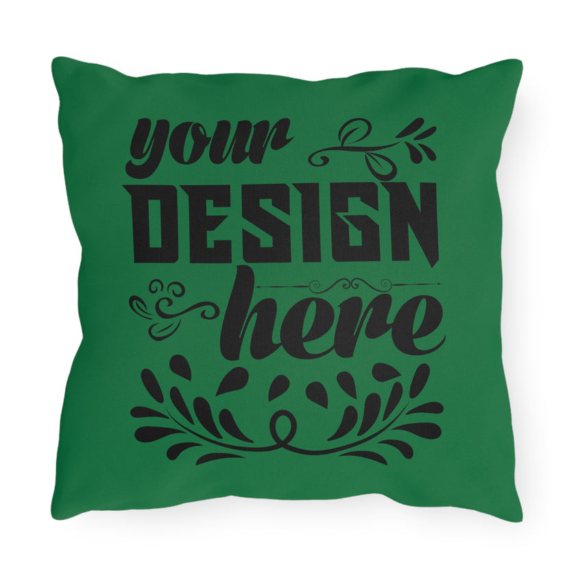 Customizable Outdoor Spun Polyester Pillow UV Water Resistant Double Sided