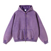 Nameria Unisex Retro Fleece Lined Hooded Zip Sweatshirt