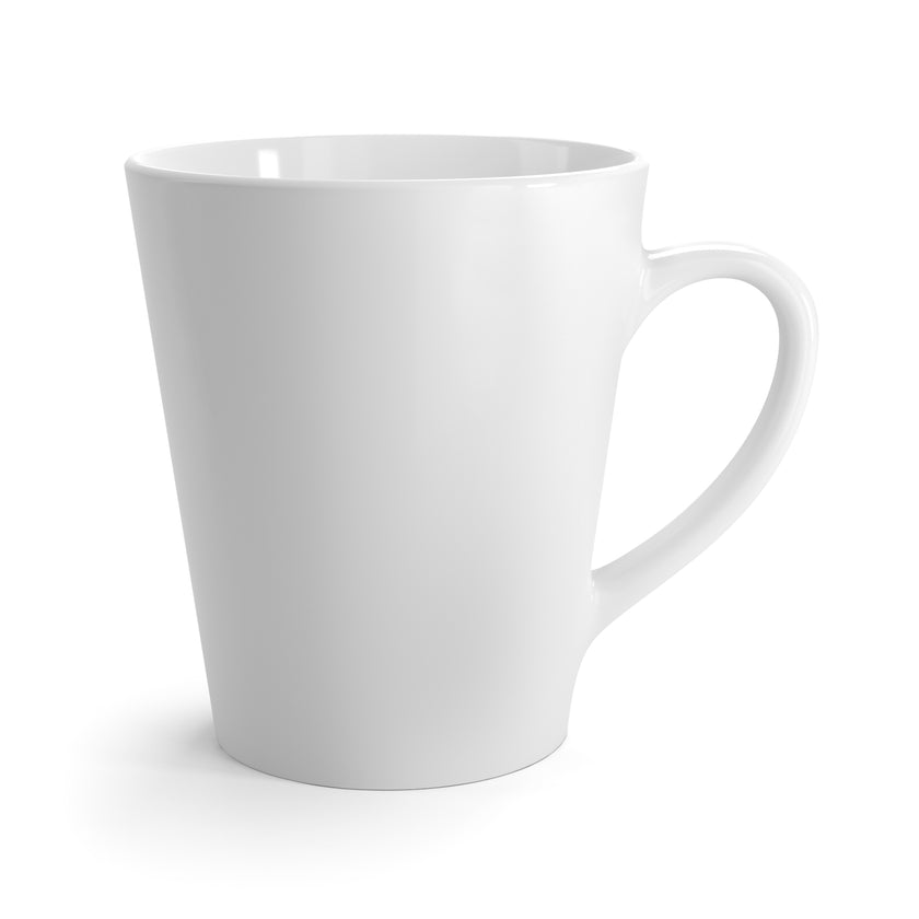 Customizable 12oz White Ceramic Latte Mug with C Handle Rounded Corners