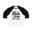 Customizable Bella+Canvas 3200 Unisex 3\4 Sleeve Baseball Tee Modern Fit
