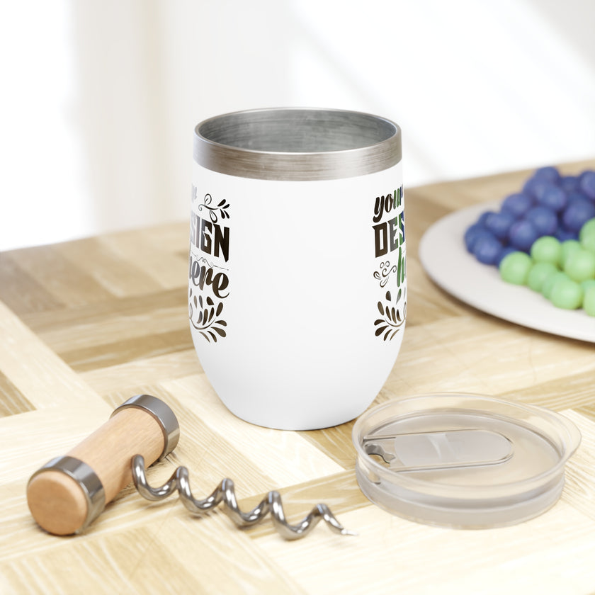 Customizable 12oz Vacuum Insulated Stainless Steel Wine Tumbler with Lid