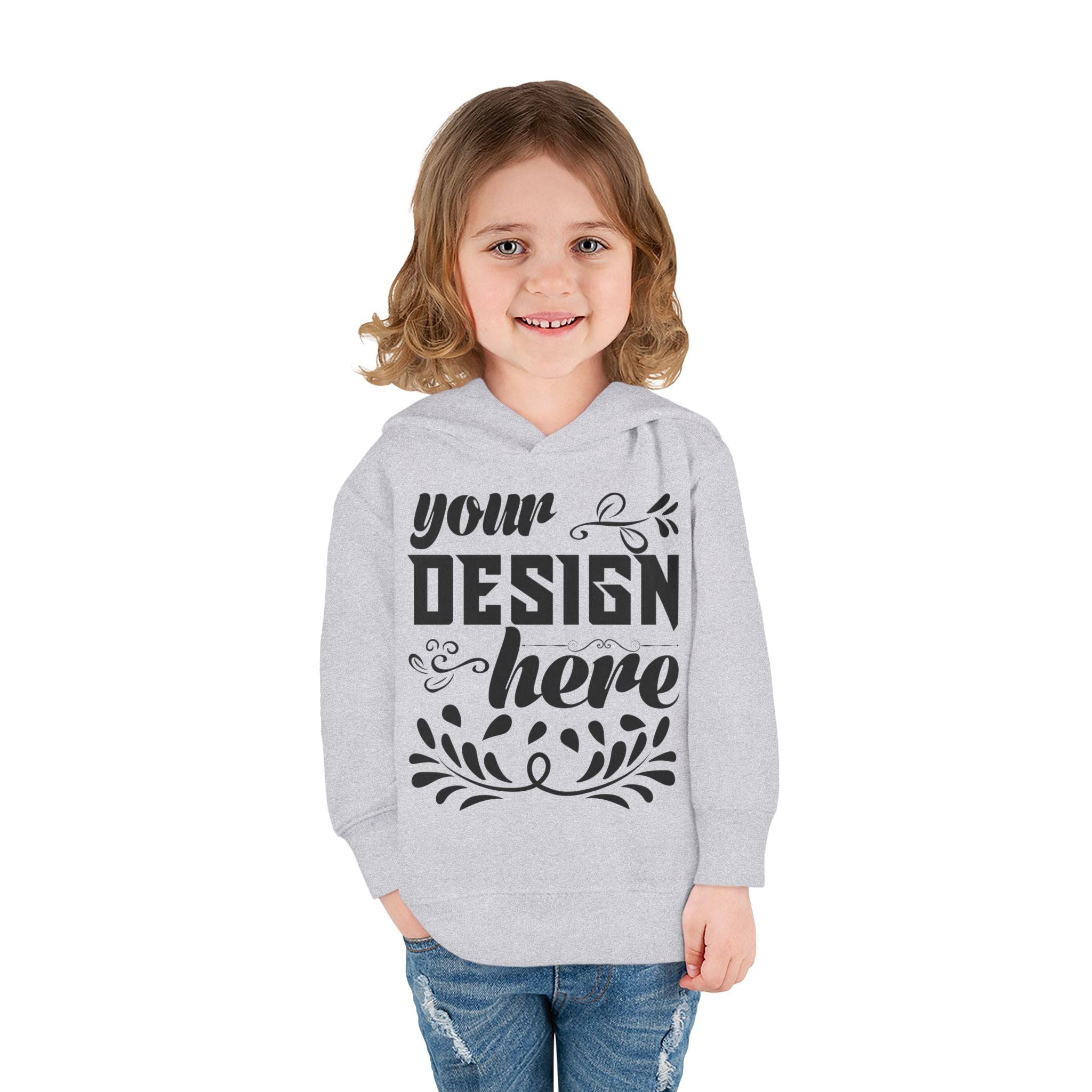 Customizable Rabbit Skins Toddler Pullover Fleece Hoodie DTG