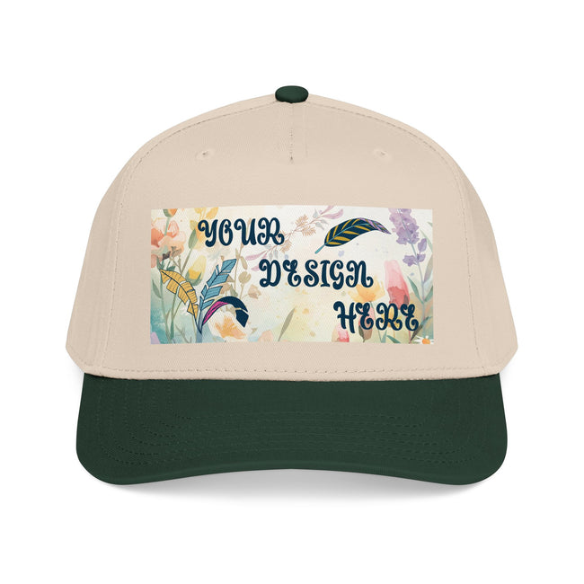 Customizable OTTO 31-069 Mid Profile 5 Panel Baseball Cap