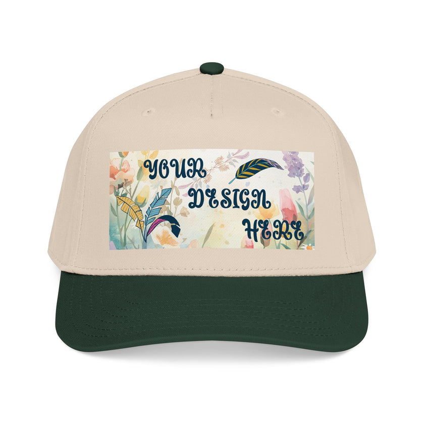 Customizable OTTO 31-069 Mid Profile 5 Panel Baseball Cap