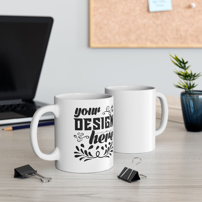 Customizable Glossy Ceramic Coffee Mug 11oz and 15oz