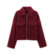 Nameria Street Style Short Zip Tweed Jacket