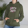 Gildan 18500 Unisex  Hooded Sweatshirt | Love Never Hurts Graphic Print