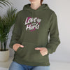 Gildan 18500 Unisex  Hooded Sweatshirt | Love Never Hurts Graphic Print