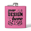Customizable Polar Camel 6oz Stainless Steel Flask with UV DTF Print