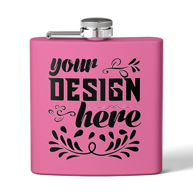 Customizable Polar Camel 6oz Stainless Steel Flask with UV DTF Print