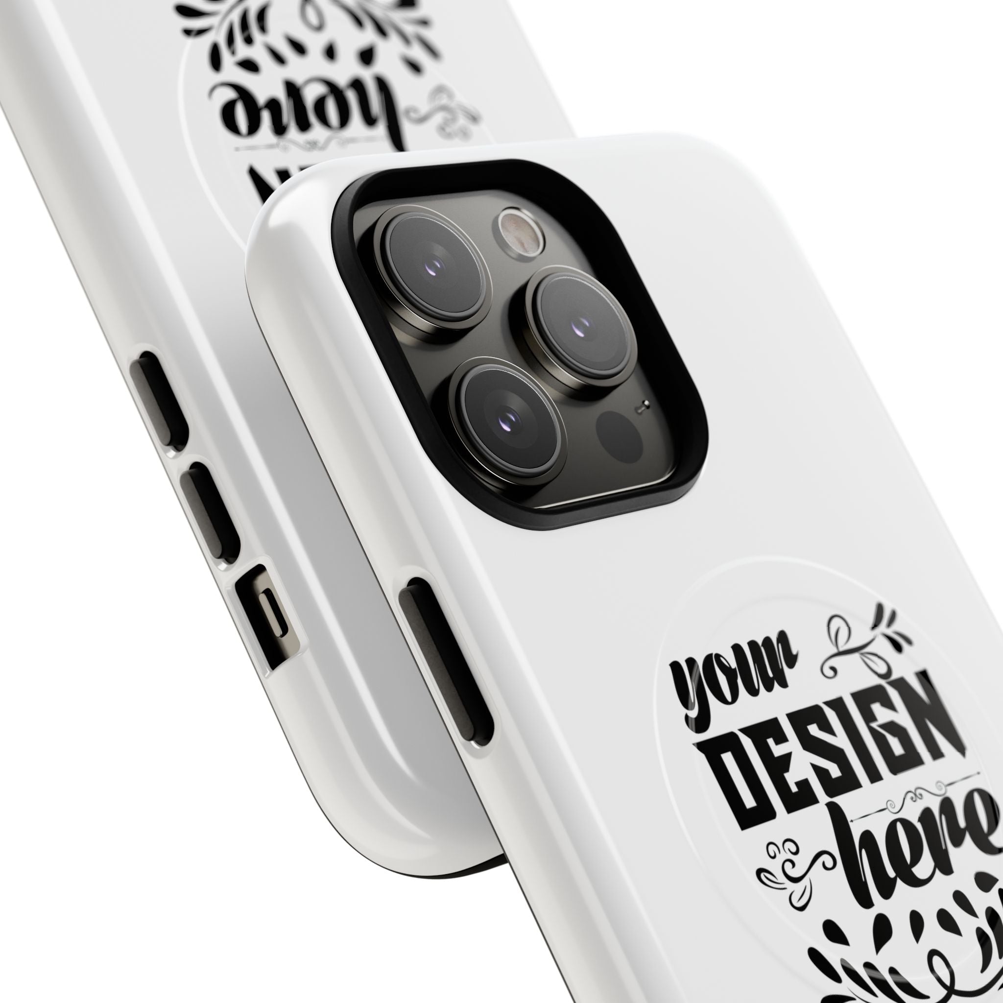 Customizable Tough Magnetic Phone Case Dual Layer Polycarbonate TPU Liner