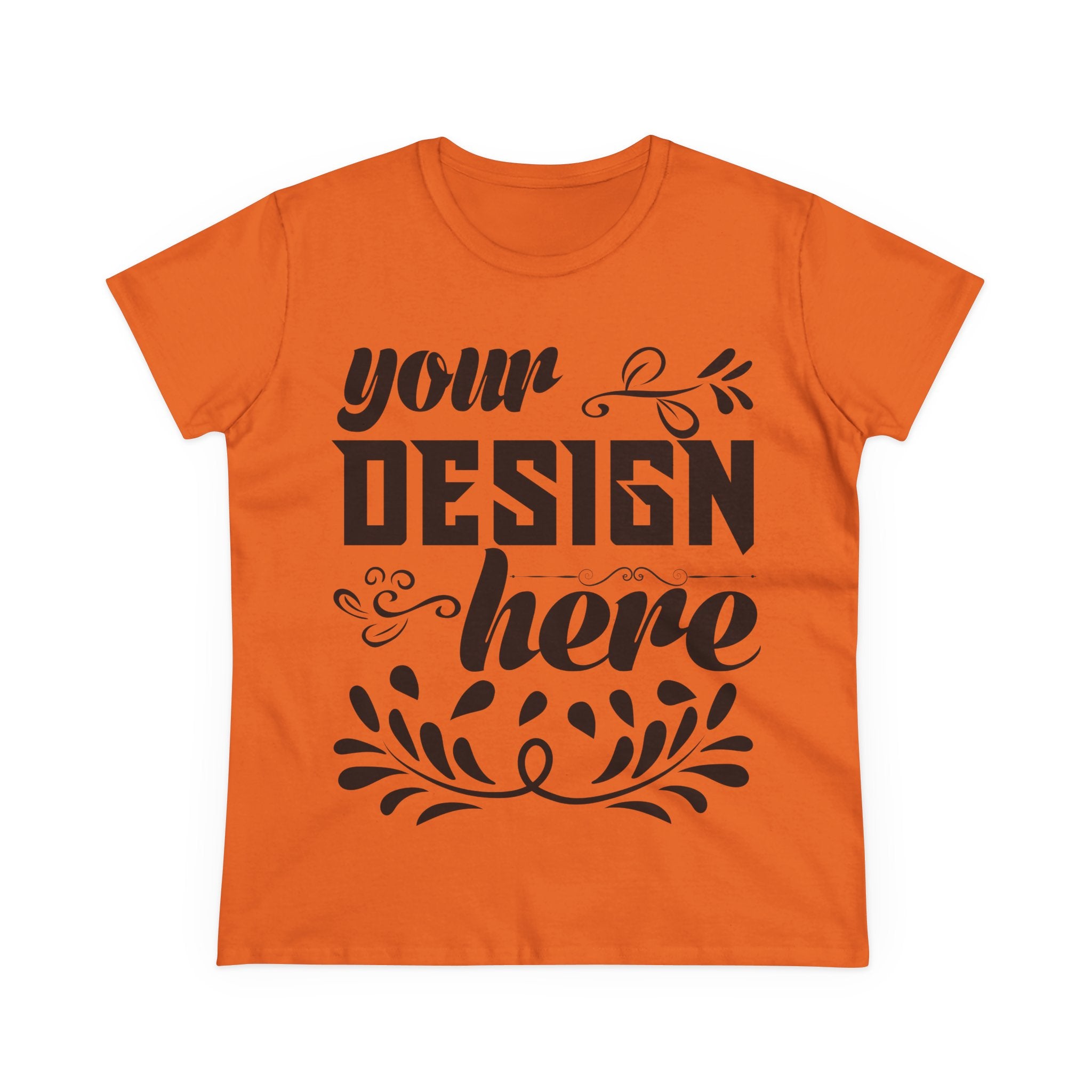 Customizable Gildan 5000L Womens Midweight Cotton Short Sleeve T-Shirt