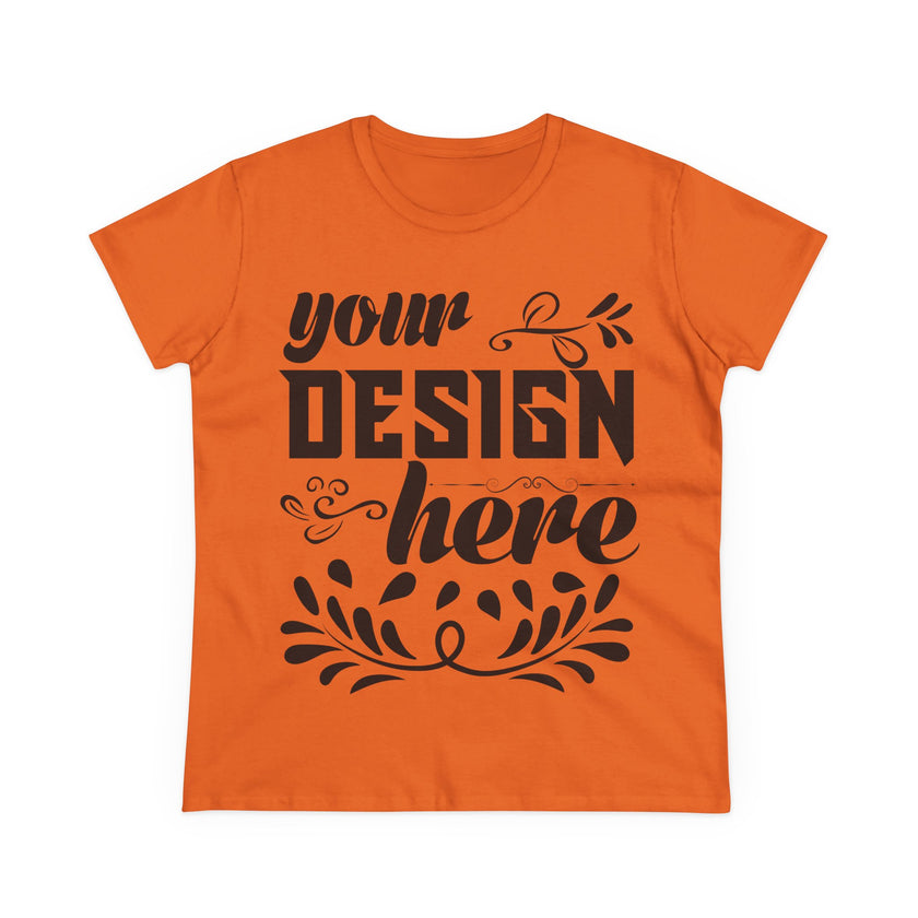 Customizable Gildan 5000L Womens Midweight Cotton Short Sleeve T-Shirt