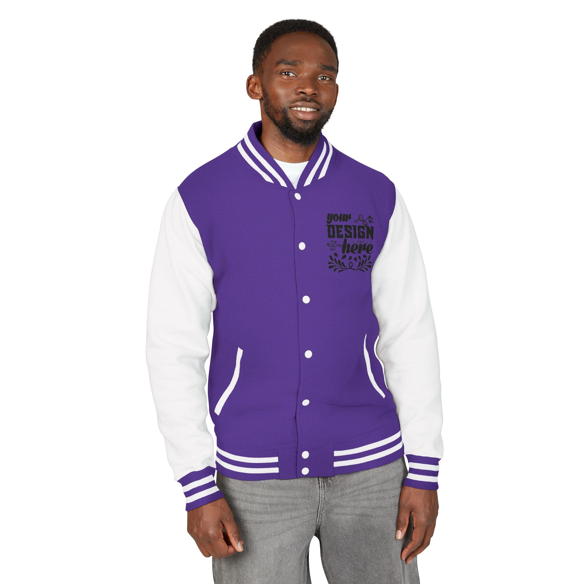 Customizable AWDis JH043 Unisex Heavyweight Letterman Jacket