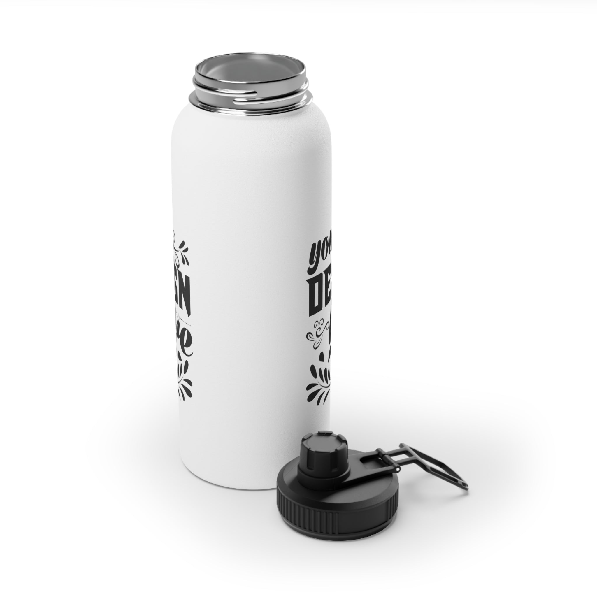 Customizable Stainless Steel Water Bottle with Sports Lid in Three Sizes