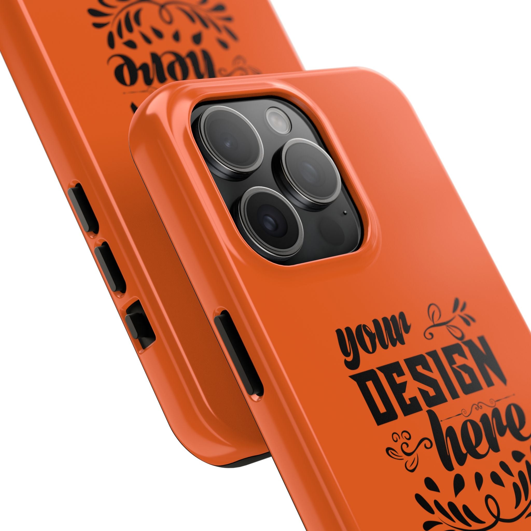 Customizable Tough Phone Case Glossy Dual Layer Wireless Charging