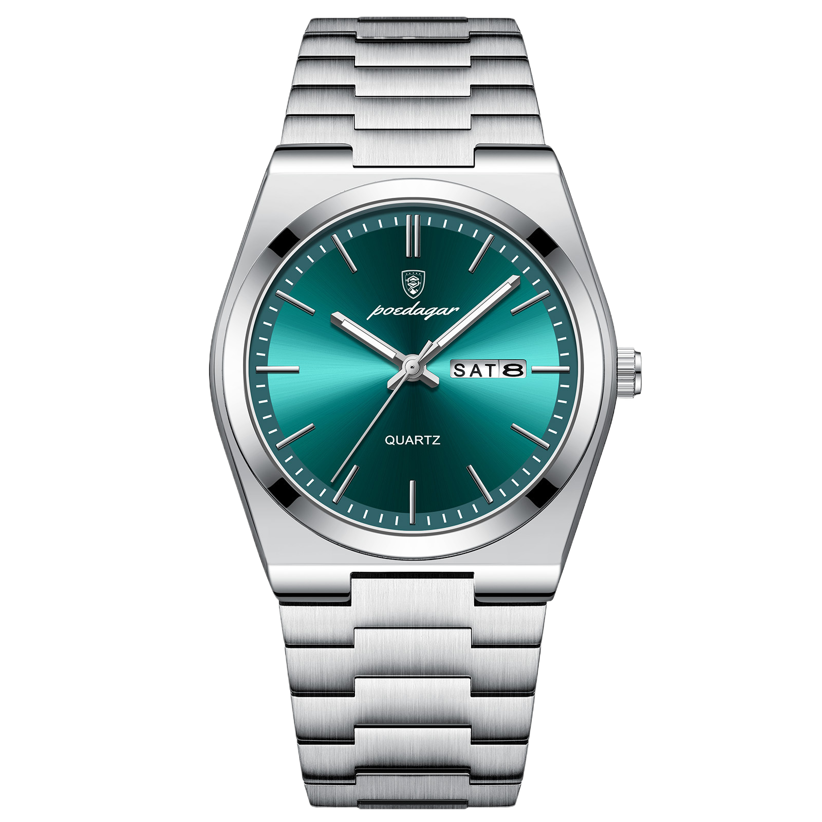 Nameria Podagar Quartz Day Date Watch Stainless Steel