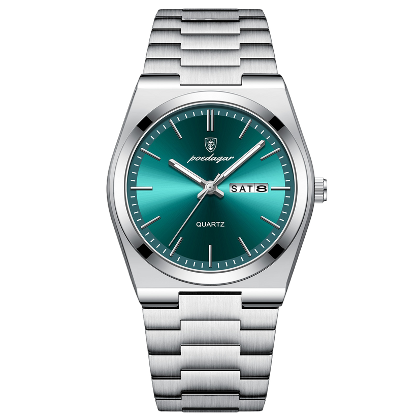 Nameria Podagar Quartz Day Date Watch Stainless Steel