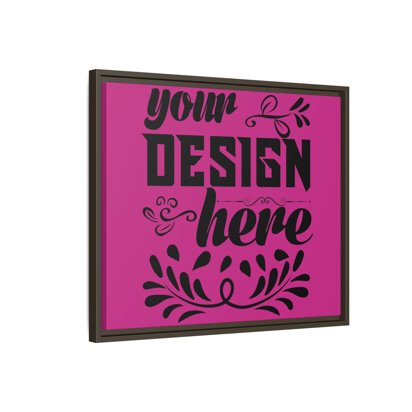 Customizable Framed Matte Canvas Print with Pinewood Frame Sawtooth Hanger