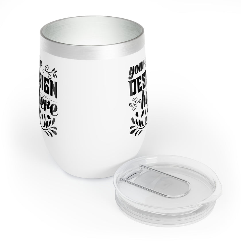 Customizable 12oz Vacuum Insulated Stainless Steel Wine Tumbler with Lid
