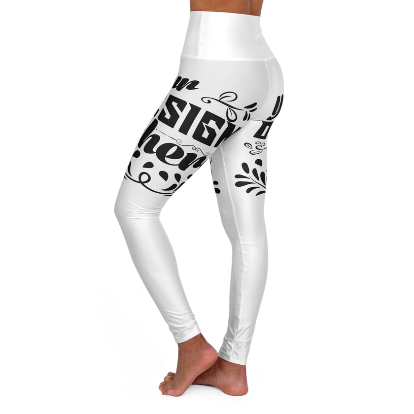 Customizable High Waisted Yoga Leggings All Over Print Skinny Fit
