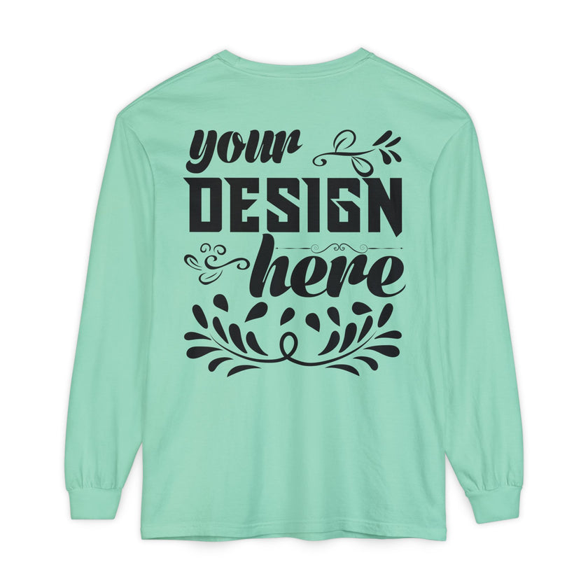 Customizable Comfort Colors 6014 Unisex Garment Dyed Long Sleeve T Shirt