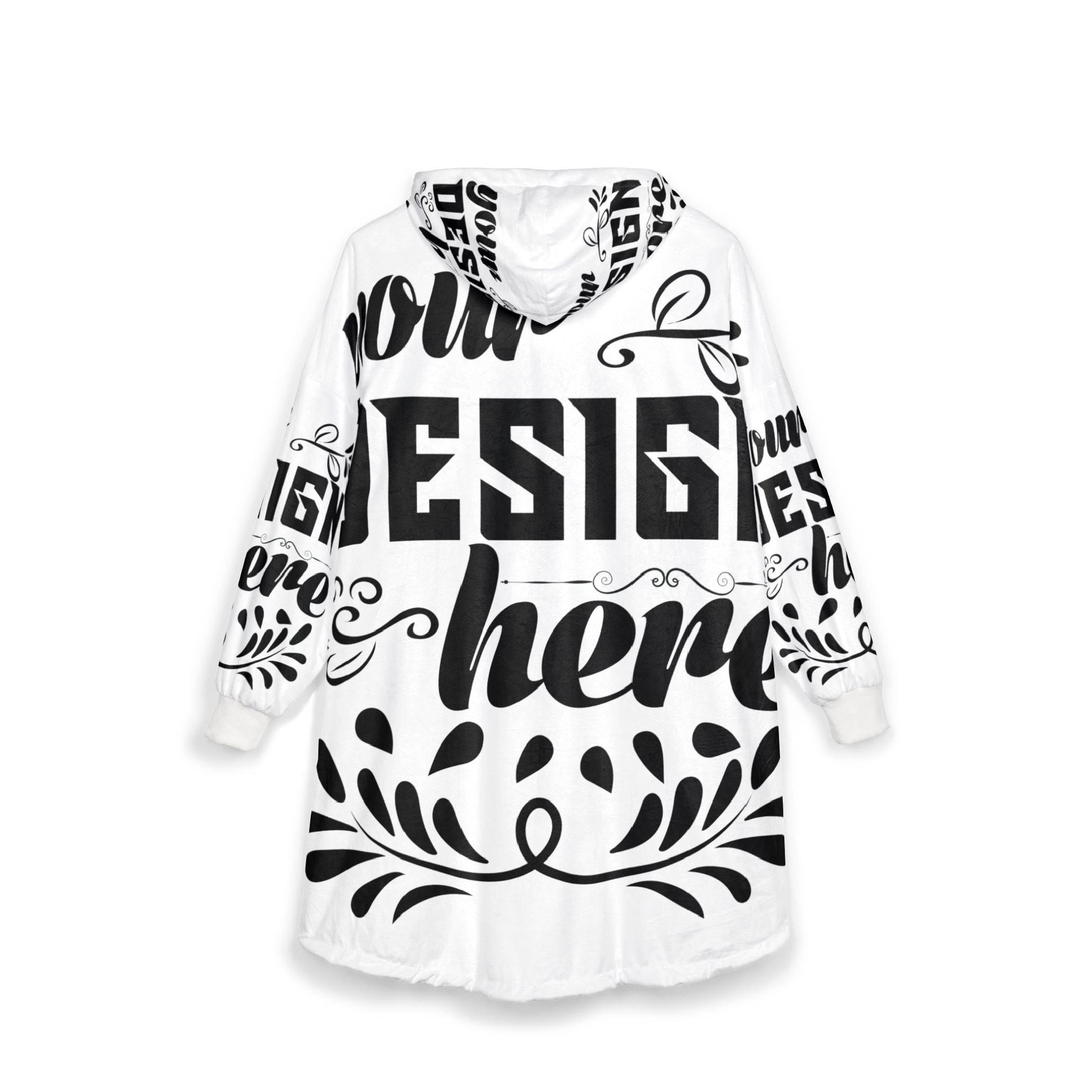 Customizable Generic H59 Unisex Hooded Blanket Polyester Fleece