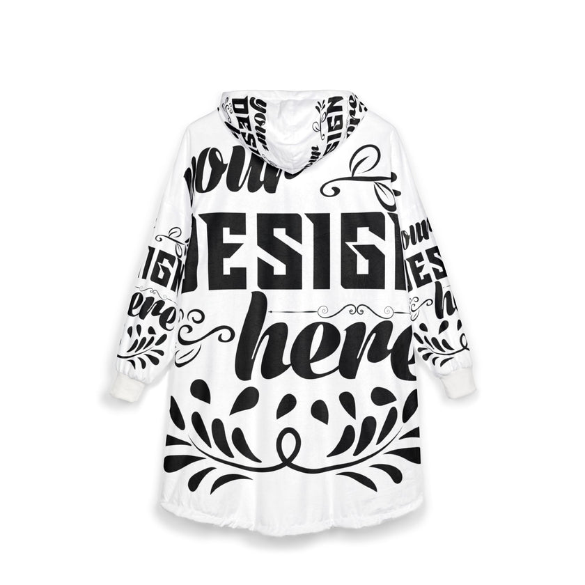 Customizable Generic H59 Unisex Hooded Blanket Polyester Fleece