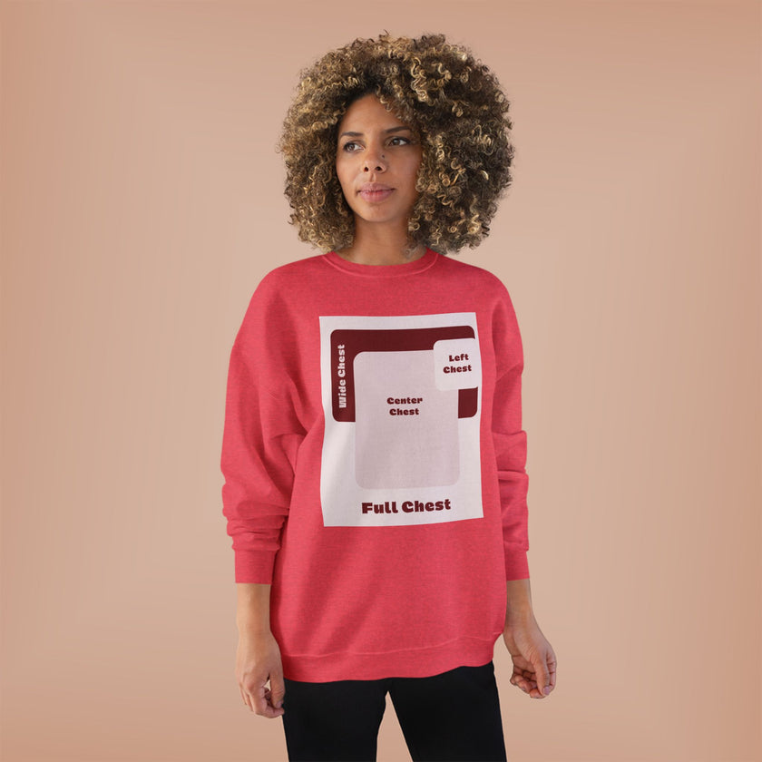 Customizable Unisex Hanes P160 EcoSmart Crewneck Sweatshirt Custom Print