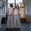 Nameria Unisex Wide Leg Sweatpants Mid Waist