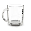 Customizable 10oz Clear Glass Mug with C Shaped Handle Heat Resistant