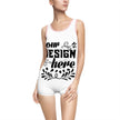 Customizable Womens Vintage One Piece Swimsuit U Back Boyshort
