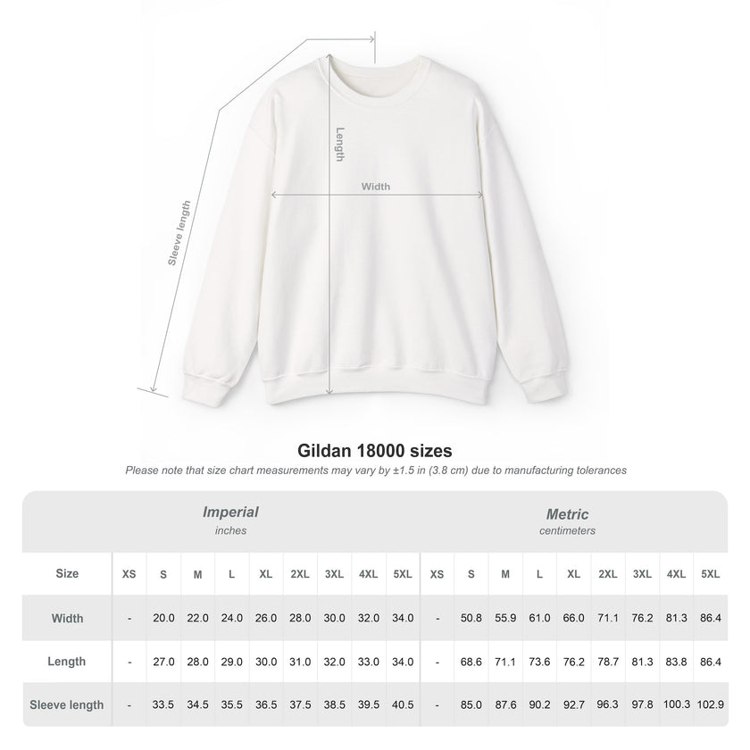 Customizable Gildan 18000 Unisex Heavy Blend Crewneck Sweatshirt