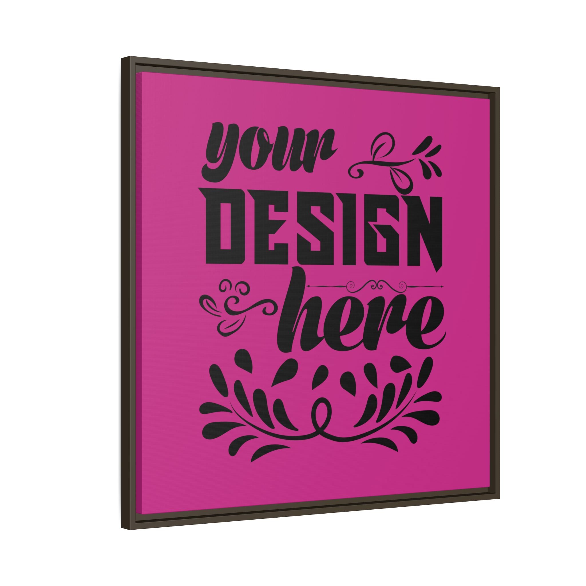 Customizable Framed Matte Canvas Print with Pinewood Frame Sawtooth Hanger