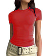 Nameria Milk Silk Blend Slim Fit Short Sleeve T-Shirt