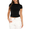 Nameria Milk Silk Blend Slim Fit Short Sleeve T-Shirt