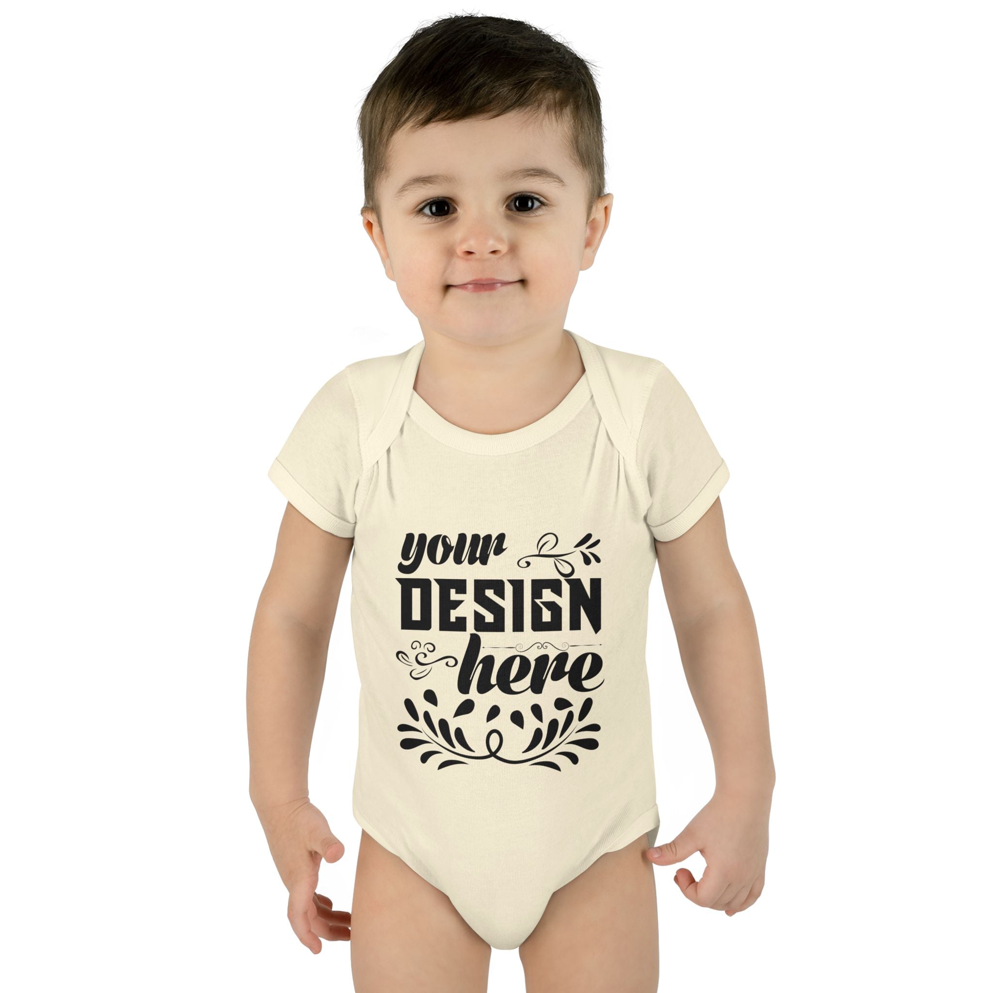 Customizable Infant Baby Rib Bodysuit Rabbit Skins 4400 Unisex