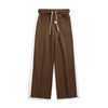 Nameria Men Corduroy Straight-leg Sweatpants Side Stripe Elastic Waist