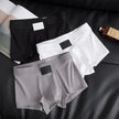Nameria Men's Mid Waist Cotton Boxer Briefs Solid Color