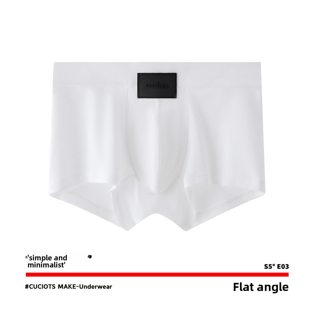 Nameria Men's Mid Waist Cotton Boxer Briefs Solid Color