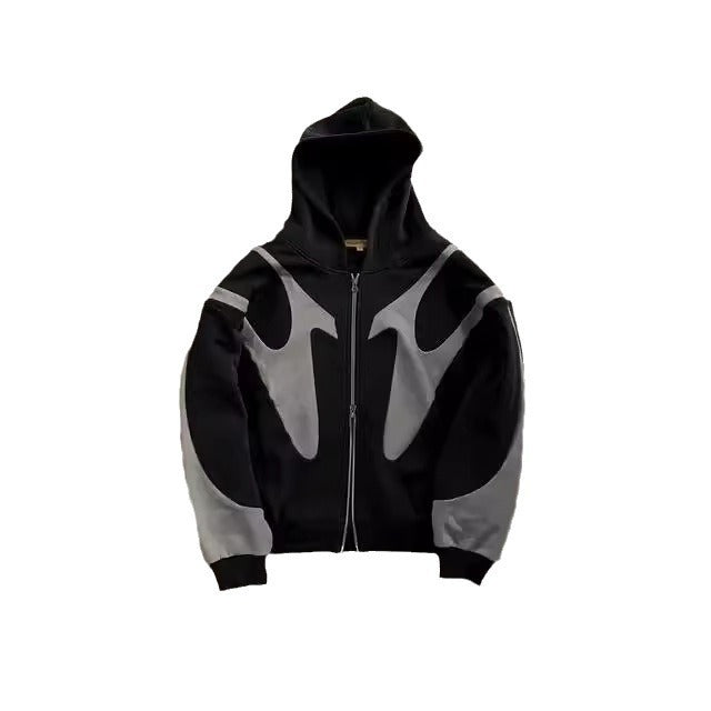 Nameria Unisex 3D Effect Zip Hoodie Relaxed Fit