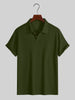 Nameria Men's Lapel Rhombic Knit Short Sleeve Polo