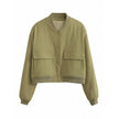 Nameria Stand Collar Pocket Jacket
